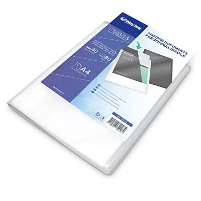 Abbildung von WAYTEX 931444 Dokumentenmappe, A4, 80 Fotos, 40 Hüllen, Polypropylen, transparent