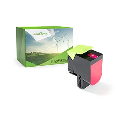 Abbildung von Green2Print Toner Magenta 1000 Seiten ersetzt Lexmark 80C20M0, 802M, 80C20ME, 802ME passend für CX310N, CX310DN, CX410DE, CX410DTE, CX410E, CX510DE, CX510DHE, CX510DTHE