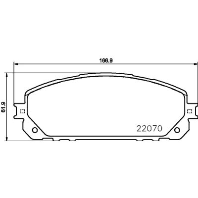 Abbildung von HELLA 8DB 355 023 391 Bremsbelagsatz mit Zubehör JEEP: Cherokee V