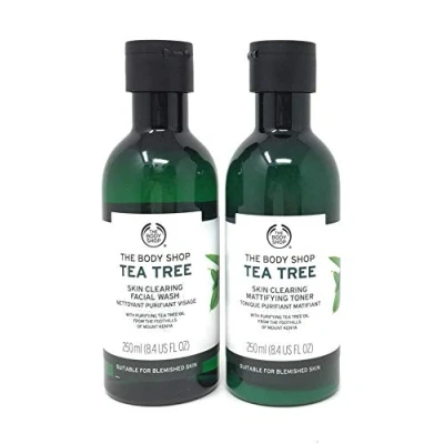 Abbildung von The Body Shop Tea Tree Duo Set 100% veganes Gesichtswasser und Mattierendes