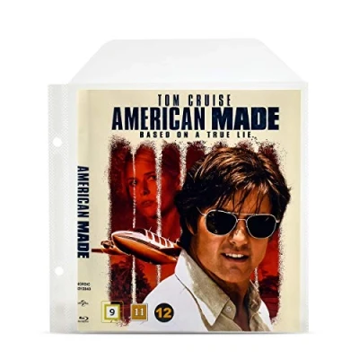 Abbildung von 3L Blu Ray Hüllen mit Ringbuch Löcher zur Aufbewahrung 50 Stück Hülle zum Abheften in einem Ordner 10286