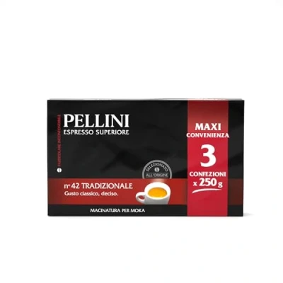 Abbildung von Pellini Caffè für Espressokanne Gusto Tradizionale Nr. 42 zu je 3X250 g