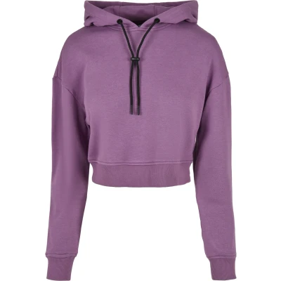 Abbildung von Urban Classics Ladies Short Terry Hoody Kapuzenpullover, Damen, Größe: XL, Duskviolet