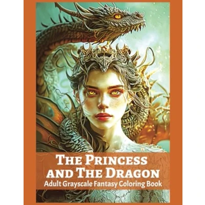 Abbildung von The Princess and Dragon Adult Grayscale Fantasy Coloring Book: For Teen Relaxation Stress Relief, Stimulate Mindfulness, Boost ... Dragons, Other Imaginary Beasts)