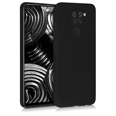 Abbildung von kwmobile Handyhülle kompatibel mit Xiaomi Redmi Note 9 Hülle Handy Case aus weichem Silikon in Schwarz matt