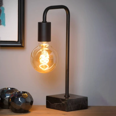 Abbildung von Lucide LORIN Tischlampe 1xE27 Schwarz