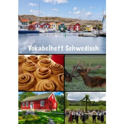 Abbildung von Vokabelheft Schwedisch: DIN A4 zum Schwedisch lernen mit 3 Spalten