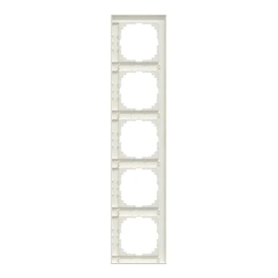 Abbildung von Schneider Electric Merten MEG4050 3619 M Pure Rahmen 5 fach für Steckdosen und Schalter, polarweiß, System M, Made in Germany