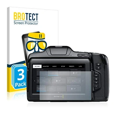 Abbildung von BROTECT Schutzglas für Pocket Cinema Camera 6K Pro / G2 (3 Stück) Schutzfolie Panzer Folie Glas [Extrem Kratzfest 9H, Anti Fingerprint,