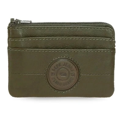 Abbildung von Pepe Jeans Cracker geldbörse Grün 11x7x1,5 cm Leder, grün, Talla única,