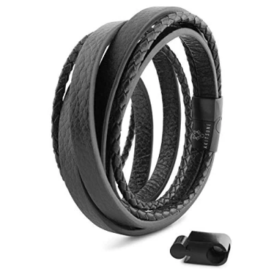Abbildung von Akitsune DARK Matter Armband, Herren, Größe: 21cm, Schwarz