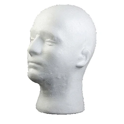Abbildung von Männerkopf Mannequin aus Styropor, für Perücken, Brillen, Schaufenster