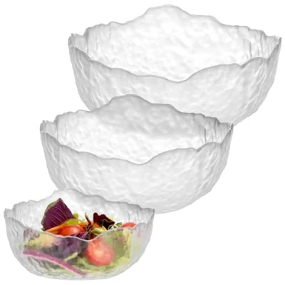 Abbildung von Navaris Schüssel Glasschalen spülmaschinenfest Glasschüsseln Obstschale klein und groß, Glas, Glasschüssel 3er Set Salatschüssel Glas L Glasschale M Schale S