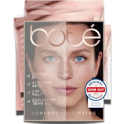 Abbildung von BOTÉ 144 Schlupflider Stripes unsichtbar &amp; atmungsaktiv (XL) Lidstraffung Strips für strahlende Augen Eyelid Stickers gegen Schlupflid Dermatest &quot;sehr gut&quot; NEUE GRÖSSEN