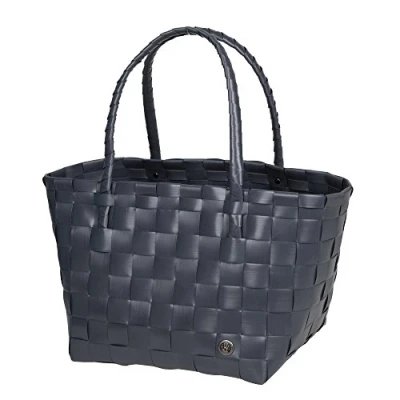 Abbildung von HANDED BY Einkaufsshopper Shopper Paris dark grey dunkel grau Tasche Hand Korb geflochten Öko