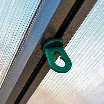 Abbildung von DANNYRIDIN 30x Gewächshausclips Pflanzenhalter Aufhängevorrichtungen für Gewächshaus, Perfekte Ösen Rankhilfe Clips Ihr Paradies, Kunststoff