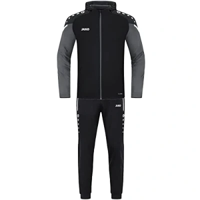Abbildung von JAKO Herren Trainingsanzug Polyester Performance mit Kapuze, Schwarz/Soft Yellow, M