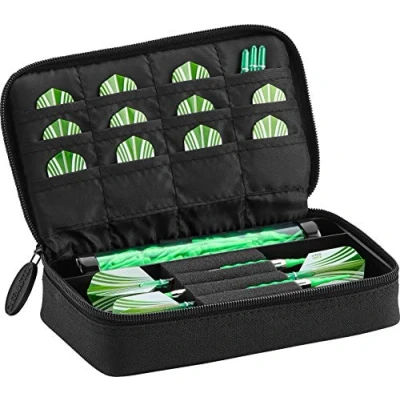 Abbildung von Casemaster by GLD Products Plazma Darttasche mit schwarzem Reißverschluss, schwarzer Rand