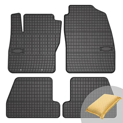 Abbildung von FROGUM EL Toro Gummimatten Ganzjähriges Set von Autofussmatte Auto Fußmatten für Ford Focus II 2004 2010 Beständiges Gummi Material 1,5cm Schutzkante