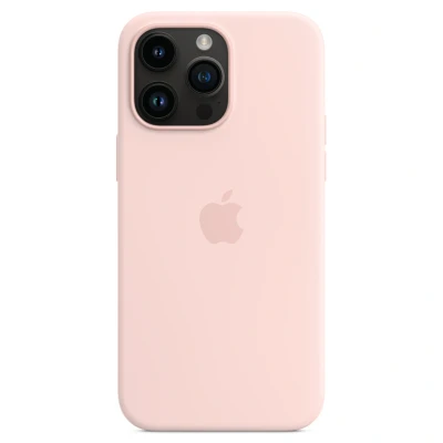 Abbildung von Apple Magsafe Silikon Back Cover Rosa iPhone 14 Pro Max