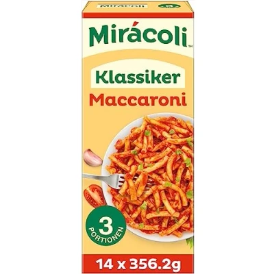 Abbildung von MIRÁCOLI Fertiggerichte Klassiker Maccaroni, 3 Portionen, 14 Packungen (14 x 356,2g)