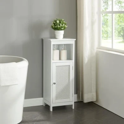 Abbildung von en.casa Midischrank »Karlsøy« Badezimmerschrank Weiß 80x30x28cm