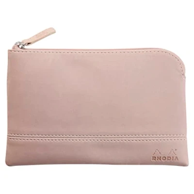 Abbildung von Rhodia 116530C Rhodiarama Reißverschlusstäschchen aus italienischem Kunstleder, Kleinformat (11x17 cm), Rosa, 1 Stück