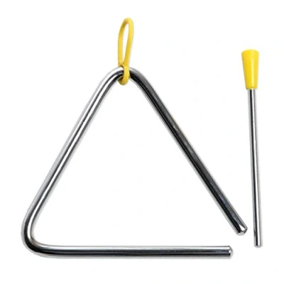 Abbildung von CASCHA Triangel, Triangle, Instrument für Percussion mit Schlägel &amp; Gummigriff, HH 2004