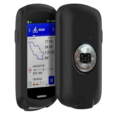 Abbildung von Hülle kompatibel mit Garmin Edge 1040 Schutzhülle aus Silikon Schwarz weicher Schutz PHONILLICO
