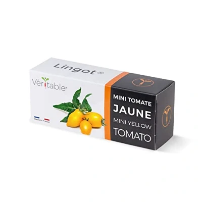 Abbildung von Véritable® Lingot® Mini gelbe Tomate Kompatibel mit Indoor Garten und Exky® Gebrauchsfertige Nachfüllung Substrat integrierten Samen