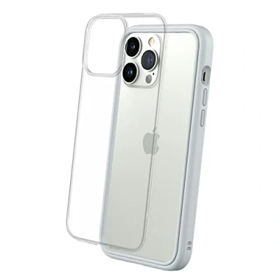 Abbildung von RhinoShield Modulares Case kompatibel mit [iPhone 13 Pro Max] Mod NX Anpassbare &amp; stoßdämpfende Schutzhülle im schlanken Design 3.5 Meter Fallschutz Platin Grau