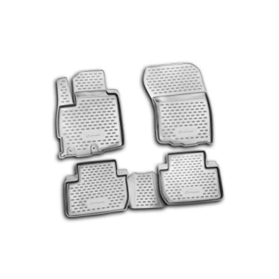 Abbildung von Element Gummimatten Set für Mitsubishi Outlander XL 2010 &gt; 100% passgenaue Auto Fußmatten, robuste Universal Fußmatte Auto, Fussmatten Gummi,