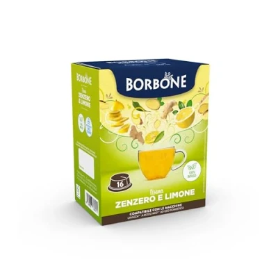 Abbildung von 96 Kaffee Kapseln borbone Kompatibel lavazza A Modo Mio Kräutertee Ingwer &amp; Zitrone L&#039;Emporio