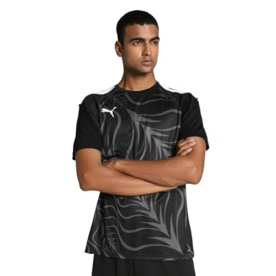 Abbildung von Puma Individualliga Graphic Sport Tshirt, Herren, Größe: Small, black