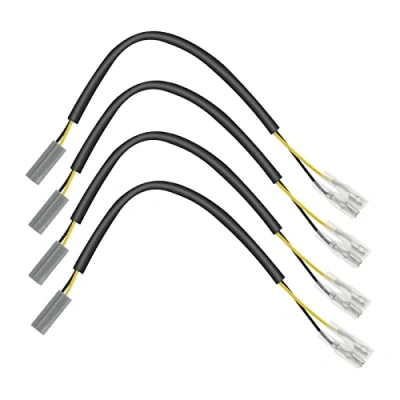 Abbildung von Be In Your Mind 4X Blinker Verkabelungsadapter Kompatibel mit Yamaha Steckeradapter Motorrad Adapterkabel Ca. 22,5 cm/8,86 Zoll