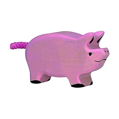 Abbildung von Holztiger Ferkel rosa 80066 6 cm