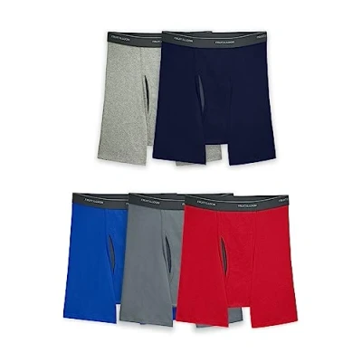 Abbildung von Fruit of the Loom Herren Coolzone Boxer Briefs, Moisture Wicking &amp; Breathable, Assorted Color Multipacks Slip, 5er Pack, Medium