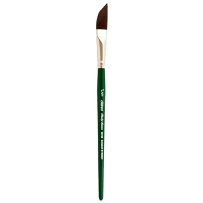 Abbildung von Silver Brush Limited 2512S1/2 Ruby Satin Schlepper Acrylfarben Pinsel, Schwertschlepper Pinsel für Flüssige und Fließende Acrylfarben, Größe 1/2 Zoll, Kurzer Griff