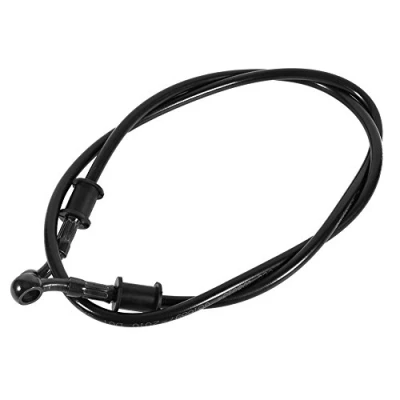 Abbildung von Keenso Motorrad Kupplung Bremsschlauch, 500mm / 600mm 900mm /1200mm Stahlflex Bremsleitung Bremskupplung Ölschlauch für Fahrrad Enduros Motocross (900mm Schwarz)