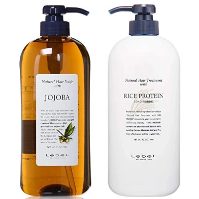 Abbildung von Lebel Natural Hair Soap With Jojoba 720ml &amp; Treatment Rice Protein