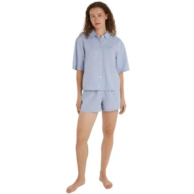 Abbildung von Tommy Hilfiger Ithaca Stripe SET Nachtwäsche Set, Damen, Größe: Large, Horizon stripes blue