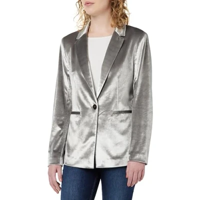 Abbildung von comma casual identity Blazer, Damen, Größe: 42, Silber