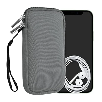 Abbildung von kwmobile Handytasche für Smartphones XL 6,7/6,8&quot; Neopren Handy Hülle Stone Dust Tasche 17,2 x 8,4 cm Innenmaße