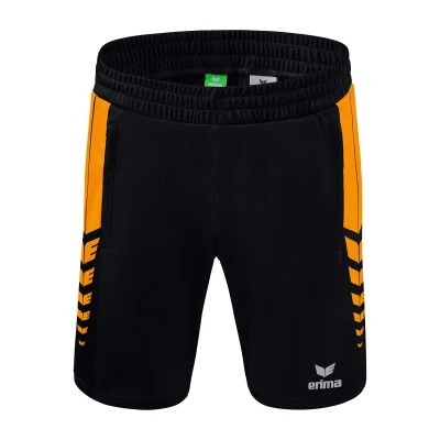 Abbildung von Erima Kinder Six Wings kurze Shorts, schwarz/new orange, 152