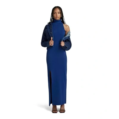 Abbildung von G Star NY RAW SLIM Maxikleid, Damen, Größe: XL, Ballpen blue