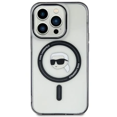 Abbildung von KARL LAGERFELD KLHMP15MHKHNOTK Hülle für iPhone 15 Plus 6.7&quot; transparent hardcase IML Karl`s Head