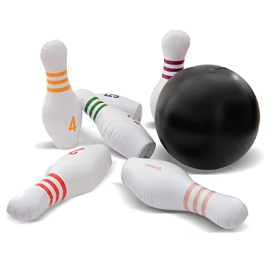Abbildung von Ocean5 Spiel, Familienspiel XXL Bowling Spiel Aufblasbares Kegeln Set, für Kinder 1 Ball mit 6 Pins