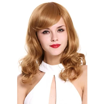 Abbildung von WIG ME UP LHT 13 27 Perücke Damenperücke mittellang glatt Spitzen gelockt Korkenzieherlocken Blond Erdbeerblond Rotblond