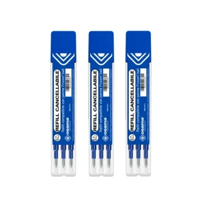 Abbildung von OSAMA Radierbarer Kugelschreiber für Kugelschreiber, 9 Teiliges 0.7 mm, Gelstift Mine Gelstifte Kompatibel mit Frixion Stift, Minen Bürobedarf, Schule und Briefpapier, Blau