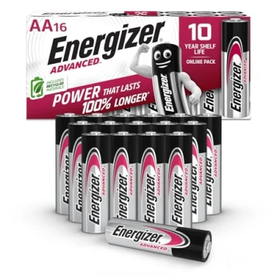 Abbildung von Energizer Advanced AA Batterien 1,5V Alkaline, Leistungsstark &amp; Langlebig, Packung mit 16 Stück